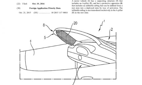 Porsche patents A-pillar airbag for convertibles