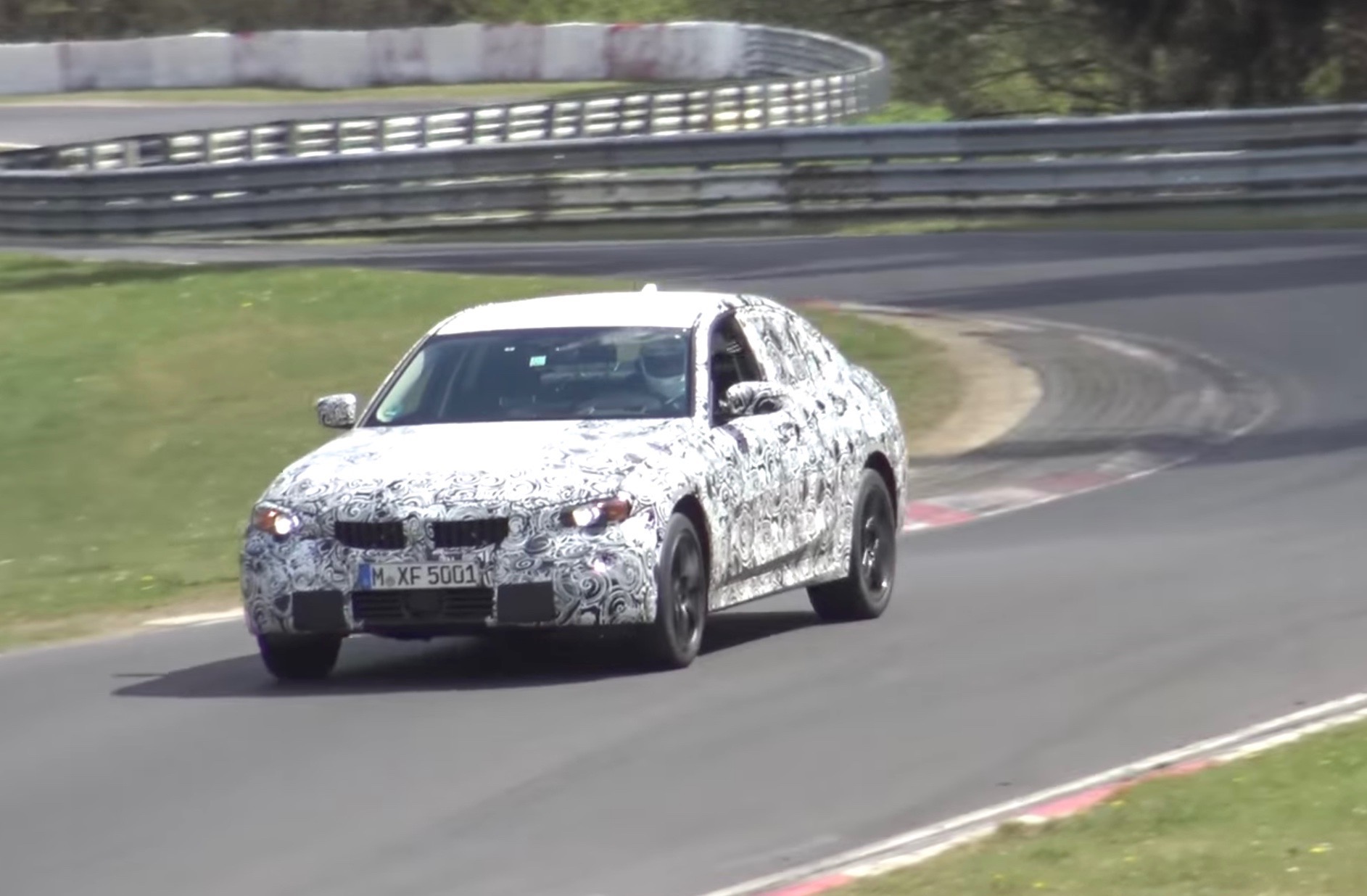 2018 BMW G20 3 Series spied on Nurburgring, electric hybrid? (video)