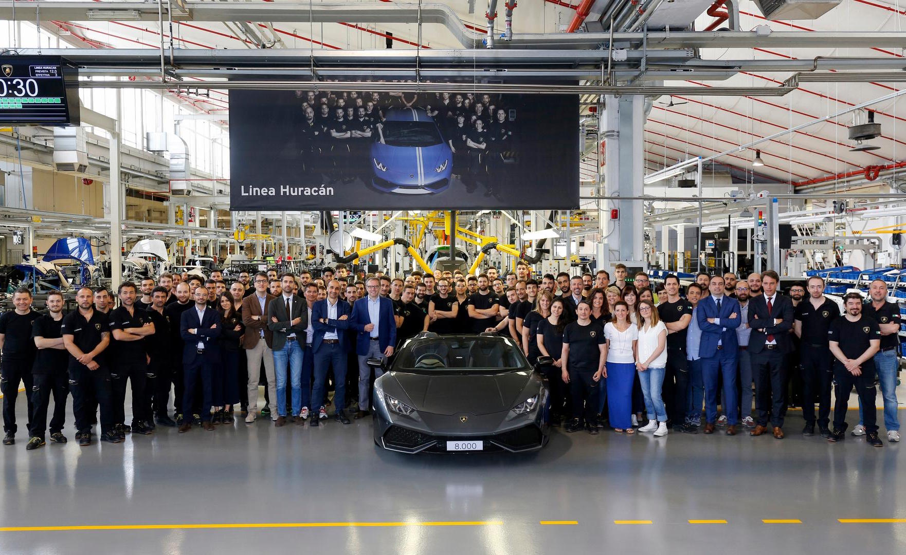 Lamborghini Huracan production hits 8000 milestone