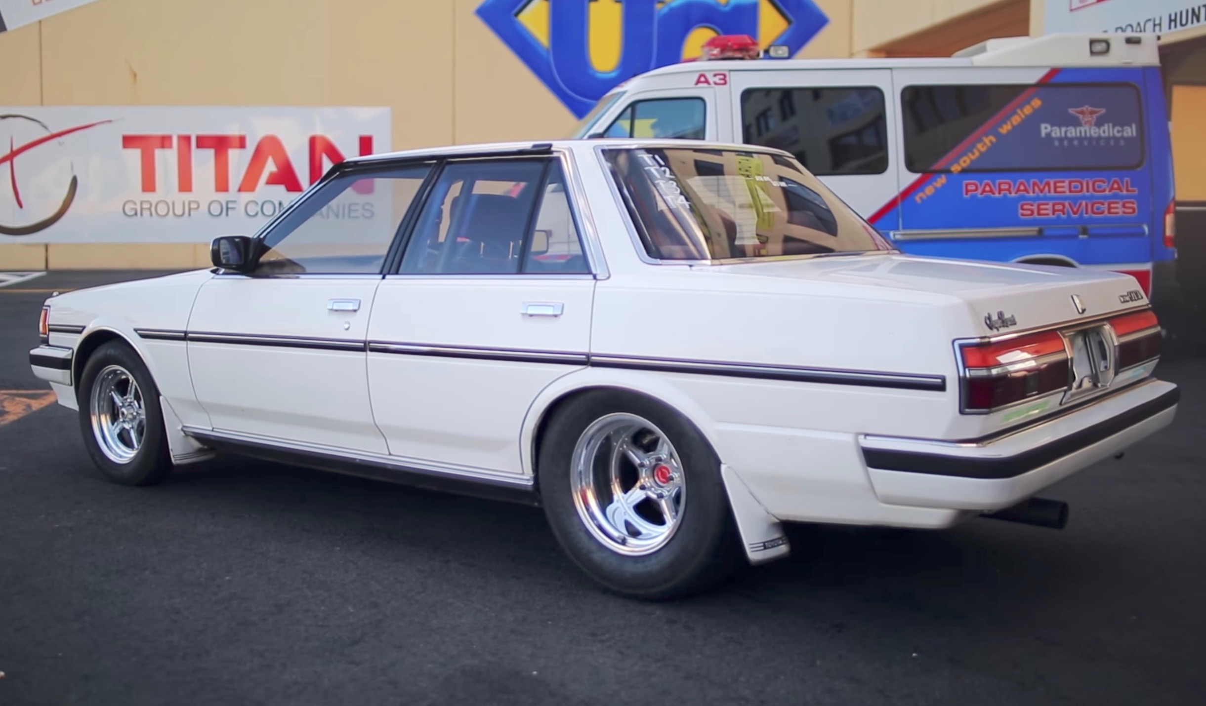 Toyota Cresta with Barra Ford Falcon engine makes awesome sleeper (video)