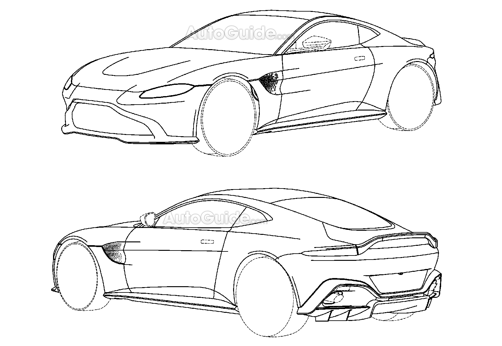 Next-gen Aston Martin Vantage previewed via patent images