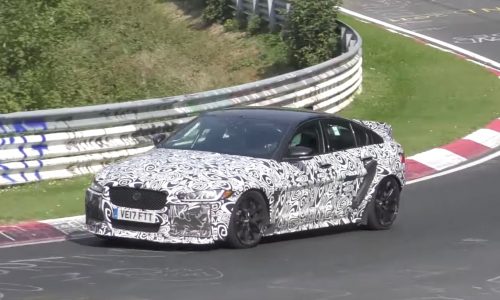 Jaguar XE SV Project 8 prototype spotted at Nurburgring (video)