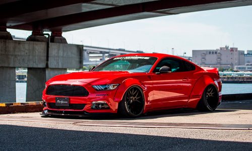 Liberty Walk carb-loads Ford Mustang with wide-body kit