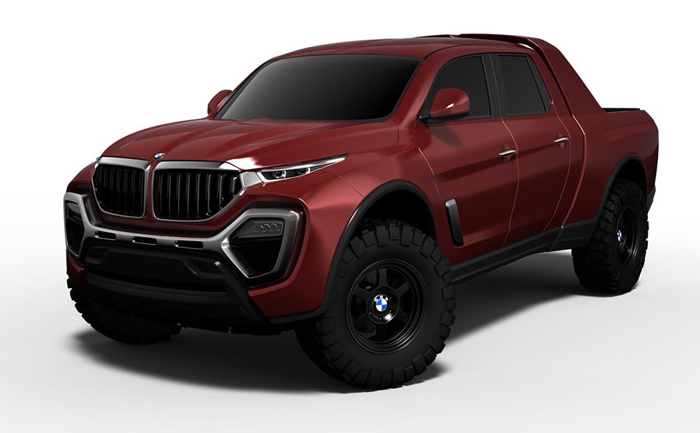 BMW pickup truck / ute rendered, worthy Mercedes X-Class rival