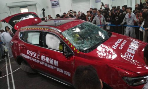 Haval H6 first car to pass new roll-over crash test by CATARC in China
