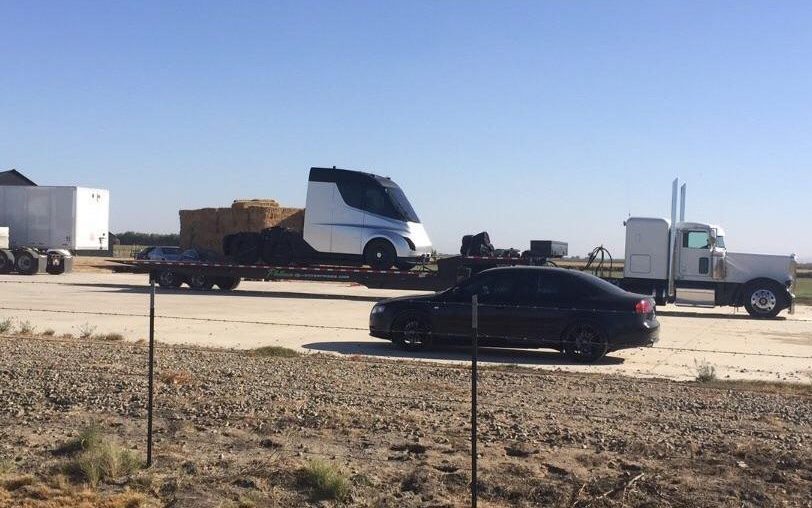Tesla truck spotted, shows futuristic design
