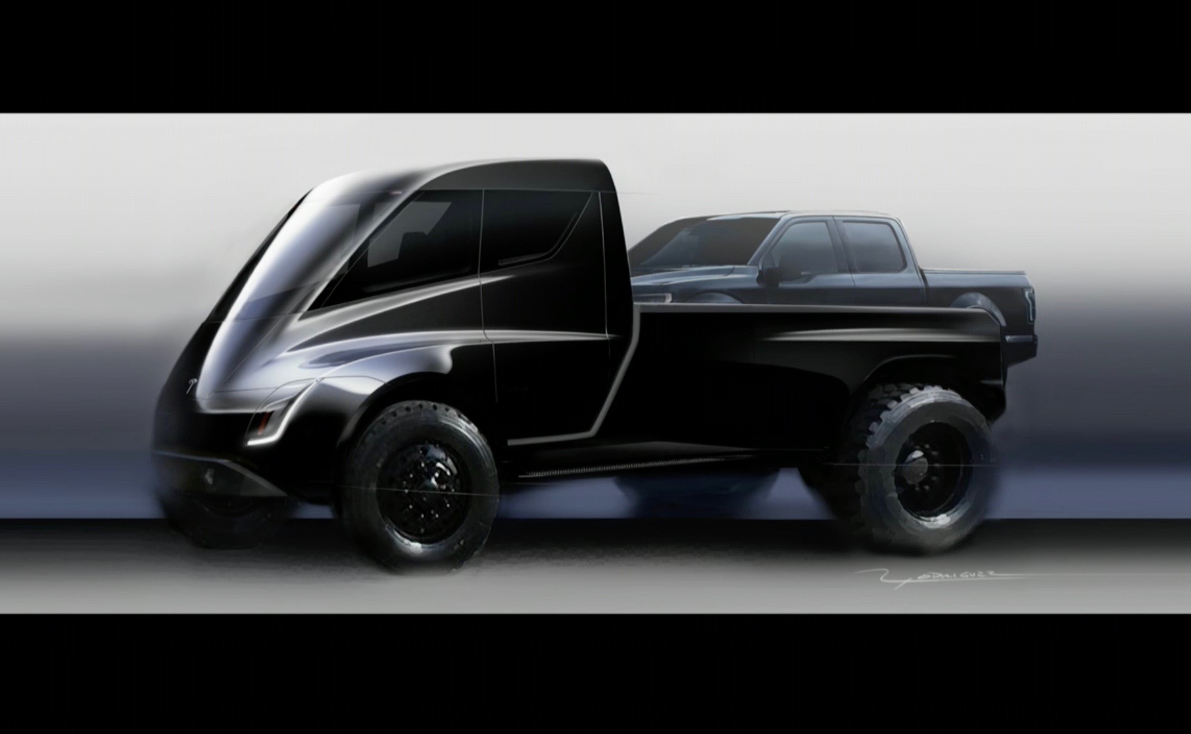 Tesla pickup truck shown during Semi presentation (video)