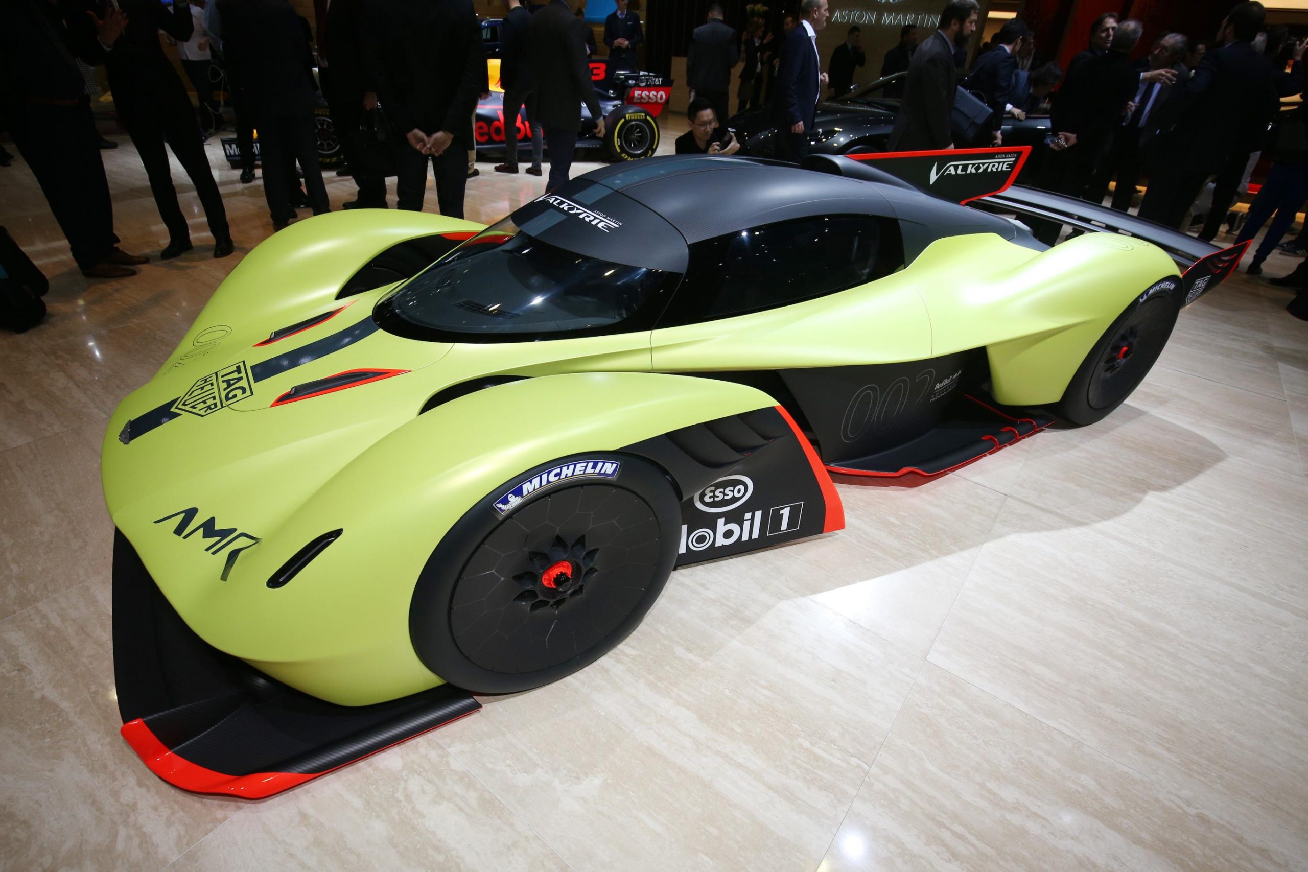 Aston Martin Valkyrie AMR Pro lands in Geneva from outer space