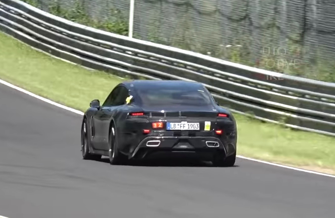 Porsche Taycan spotted at Nurburgring, looks fast (video)