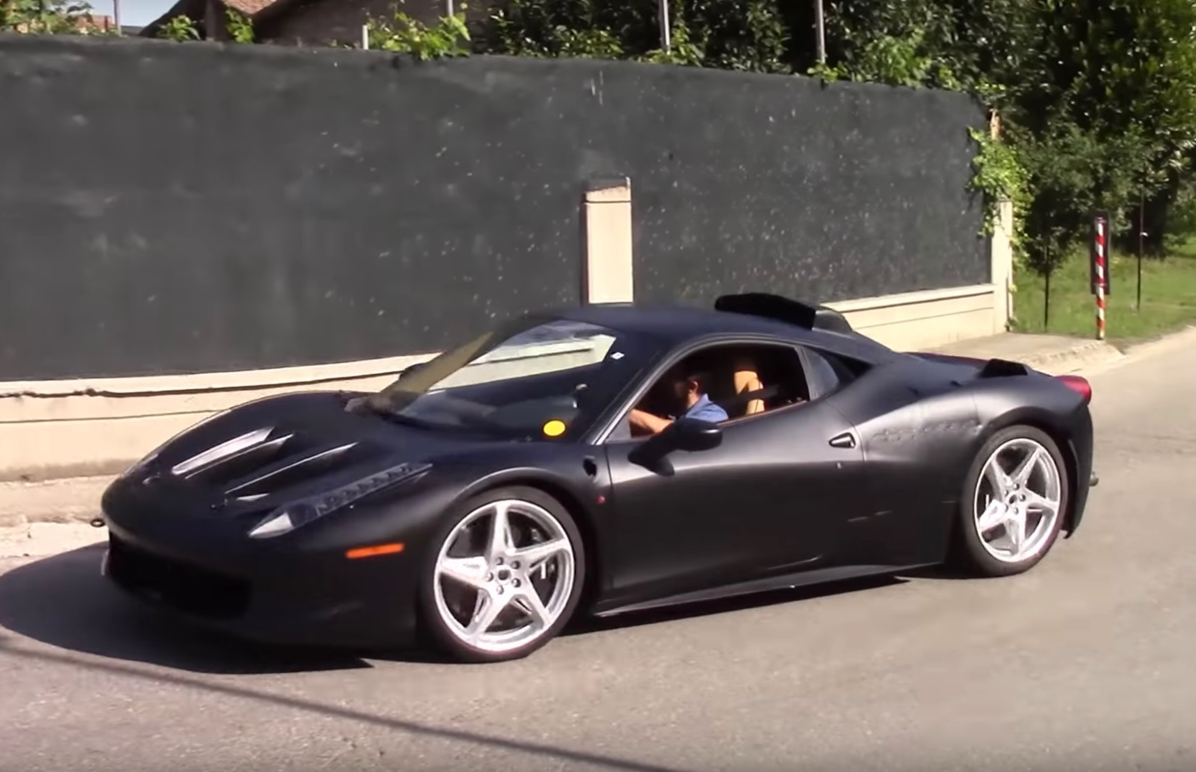 Unusual Ferrari 488 prototype spotted, hybrid power? (video)