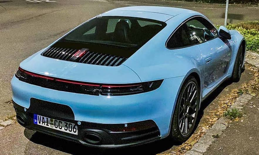 A very cool Gulf blue 2019 Porsche 992 911 has... 