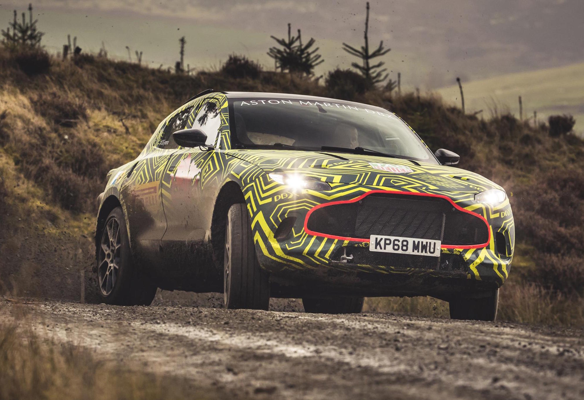 Aston Martin DBX named confirmed, first prototype hits the mud