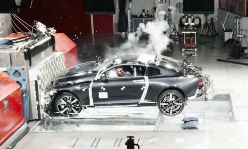 Polestar 1 undergoes first crash tests with carbon fibre body