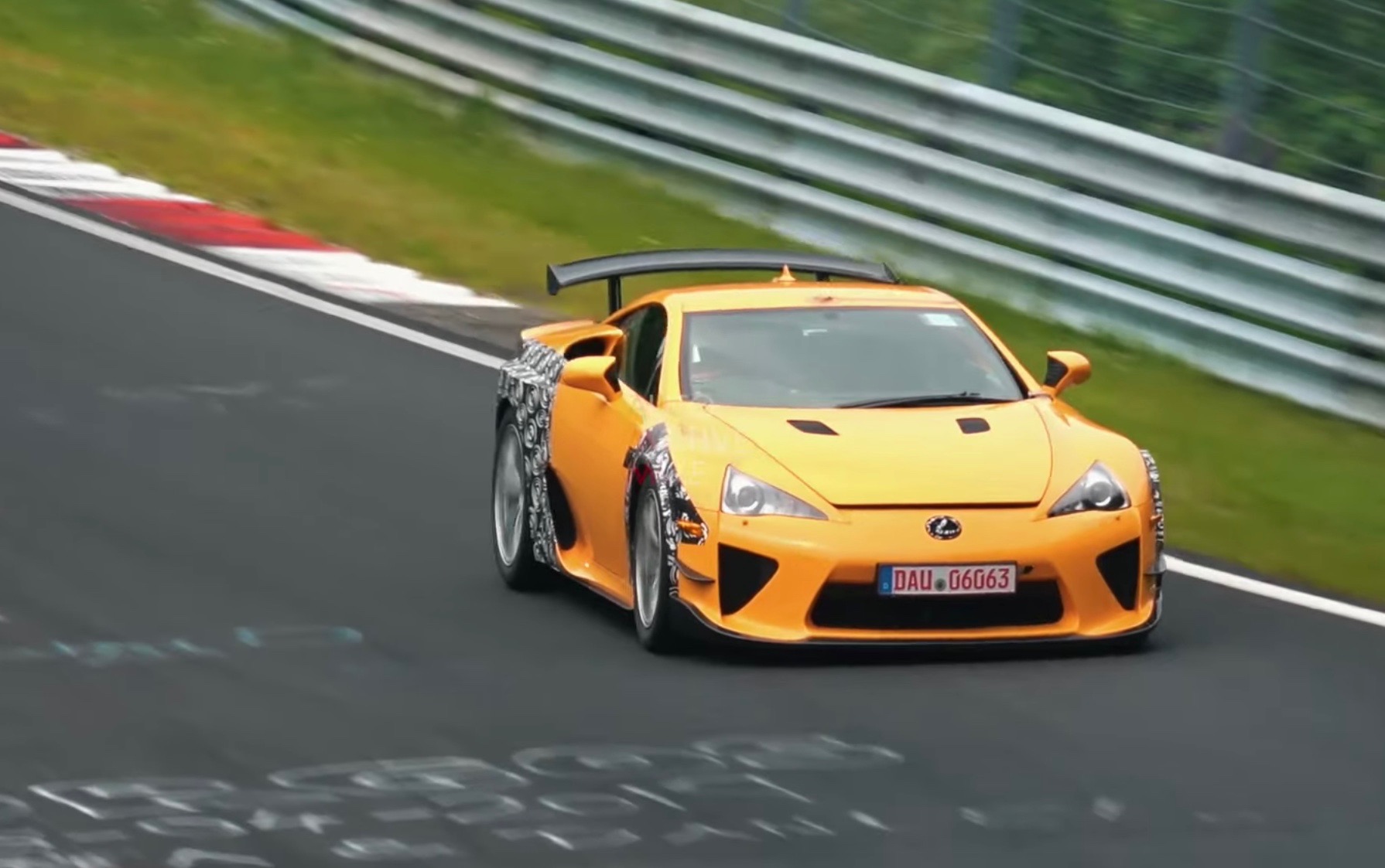 Lexus LC F potentially spotted using V10 LFA as test mule (video)