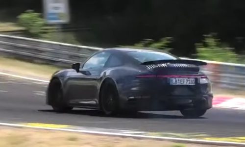 2020 Porsche 911 Turbo spied, pushing hard at Nurburgring (video)
