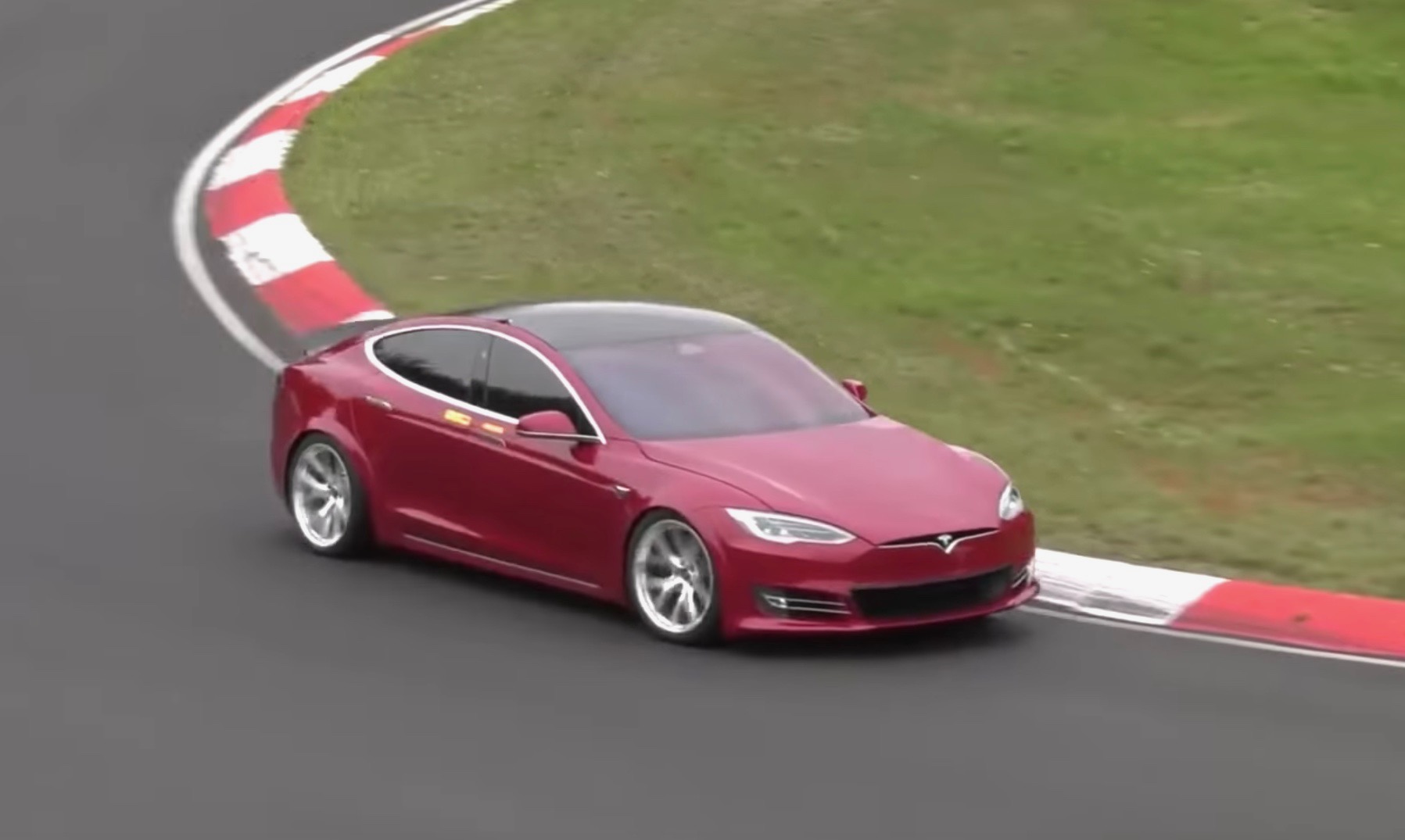 Tesla Model S timed at Nurburgring in 7:23, record pending (video)