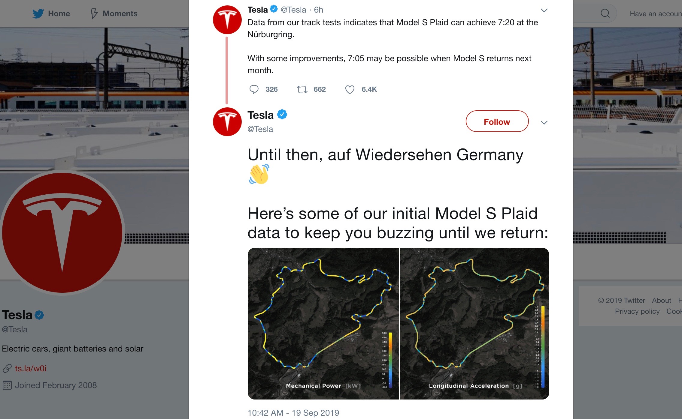 Tesla confirms Model S Plaid laps Nurburgring in 7:20