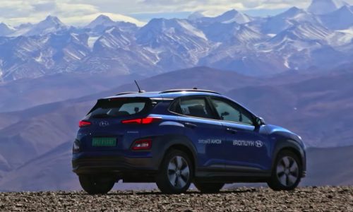 Hyundai Kona Electric sets highest altitude world record in Tibet