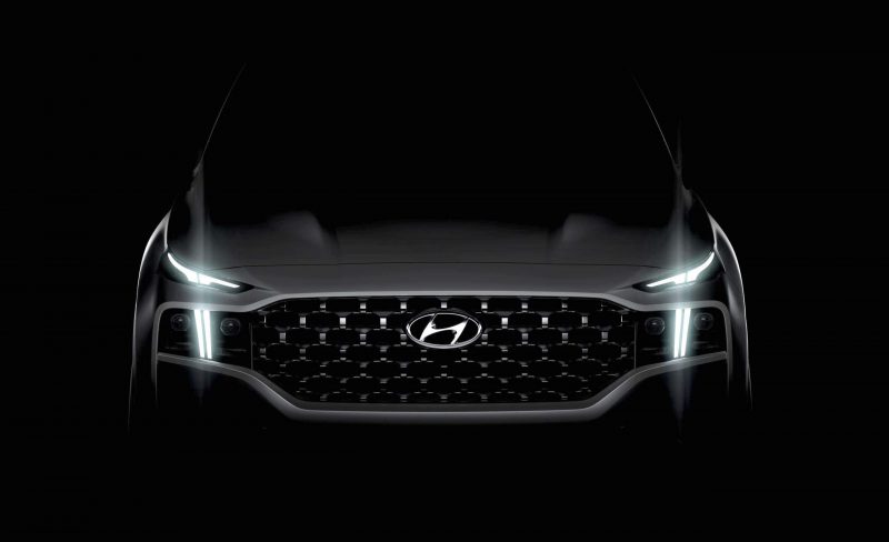 2021 Hyundai Santa Fe facelift previewed, new headlights confirmed