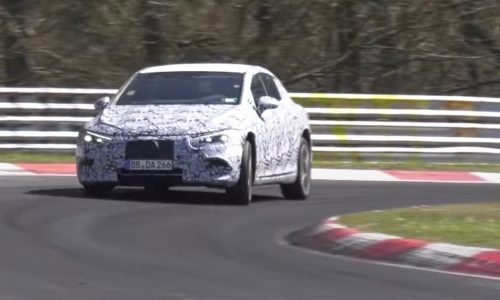 Mercedes-Benz EQE spotted at Nurburgring, looks quick (video)