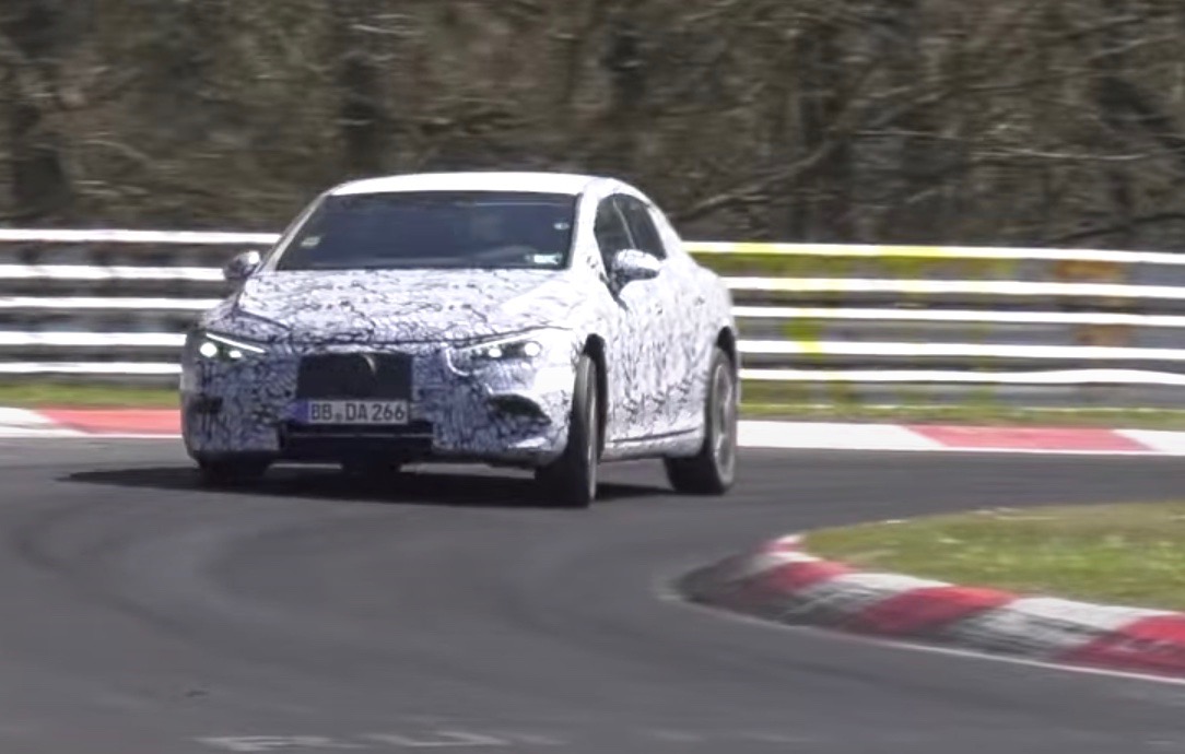 Mercedes-Benz EQE spotted at Nurburgring, looks quick (video)