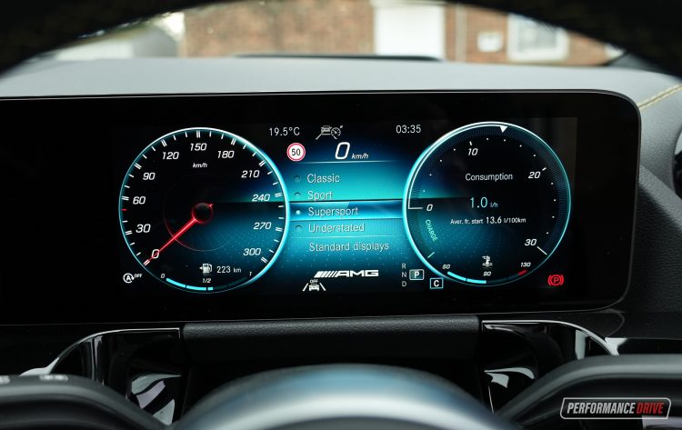 2021 Mercedes-AMG GLA 45 S-cluster layout modes – PerformanceDrive