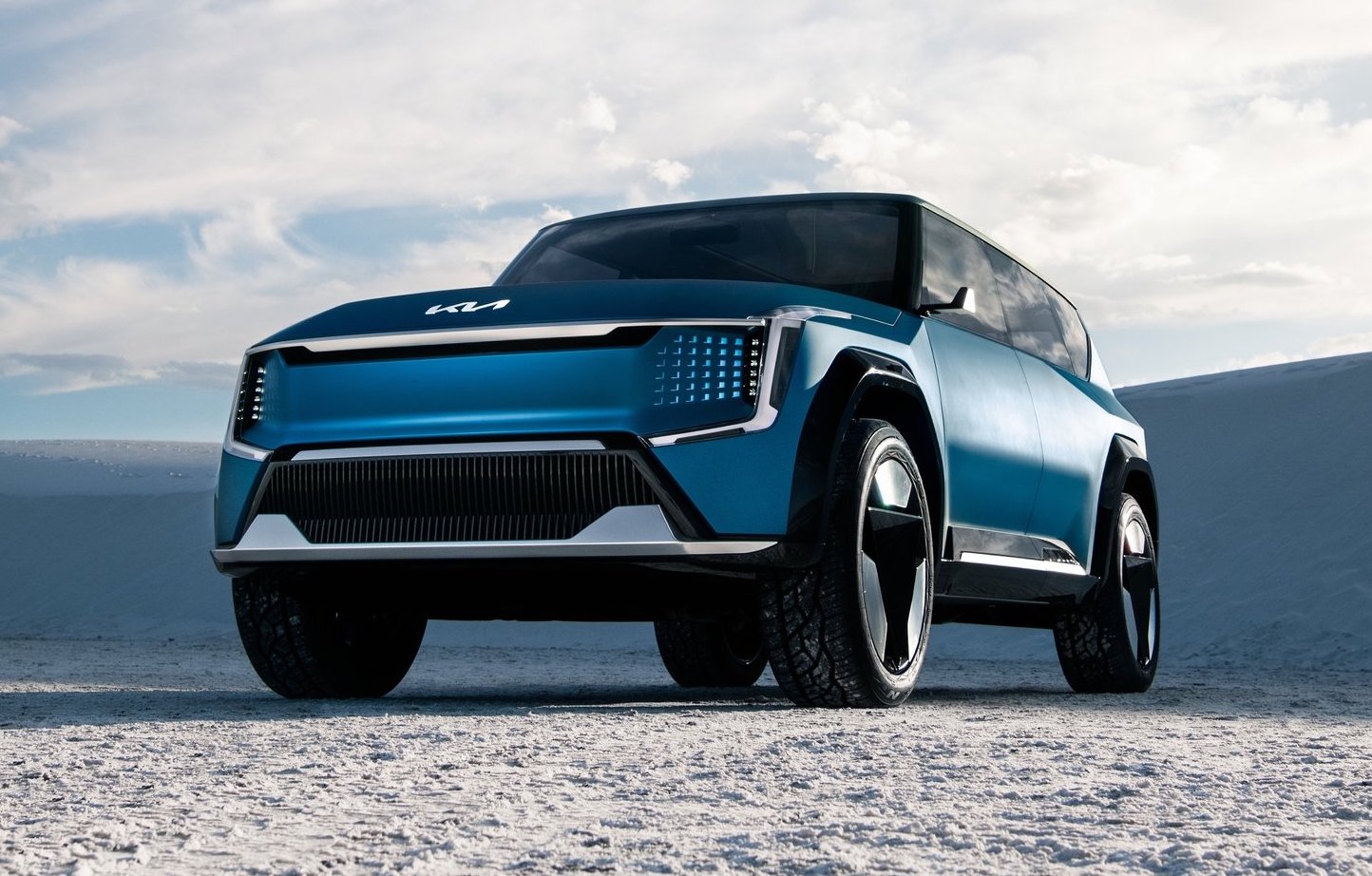 All-electric Kia Concept EV9 SUV takes to the stage in LA