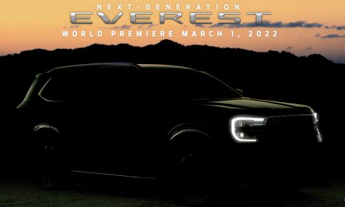 2023 Ford Everest previewed, debut confirmed for March 1 (video)