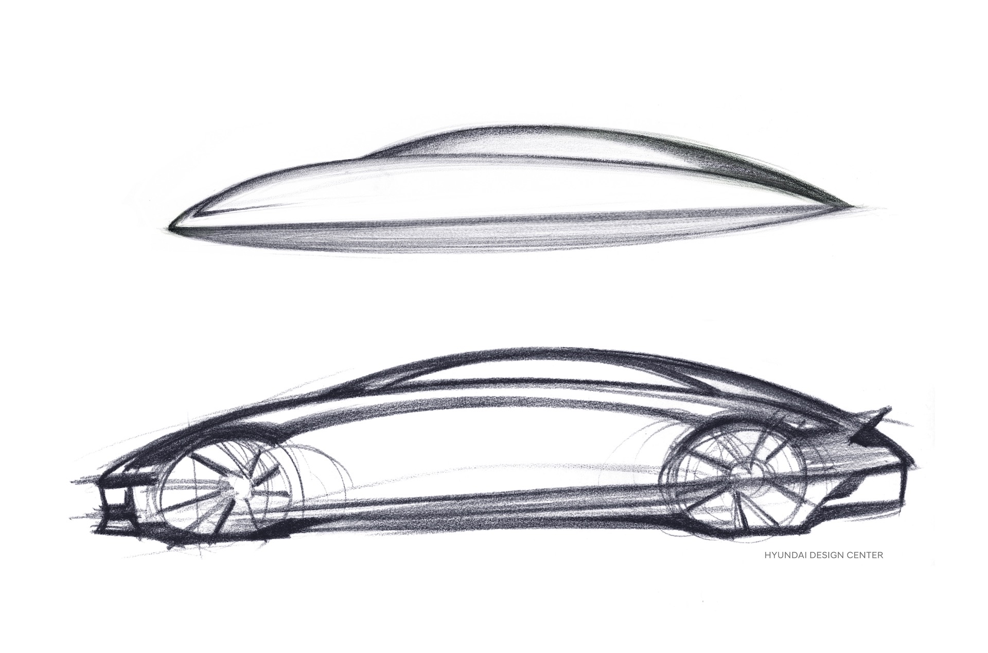 Hyundai IONIQ 6 previewed with design sketch, debuts late June