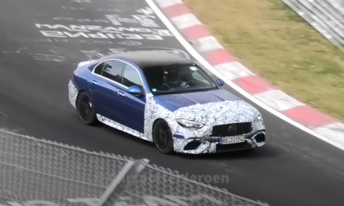 2023 Mercedes-AMG C63 spotted, sounding very quiet with 2.0T hybrid (video)