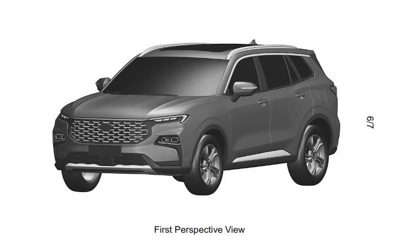 Ford Equator Sport / 2022 Ford Territory patent registered in Australia