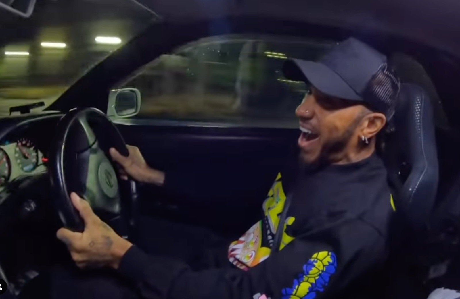 Lewis Hamilton posts cool video on Instagram, trashing a rented Nissan GT-R R34