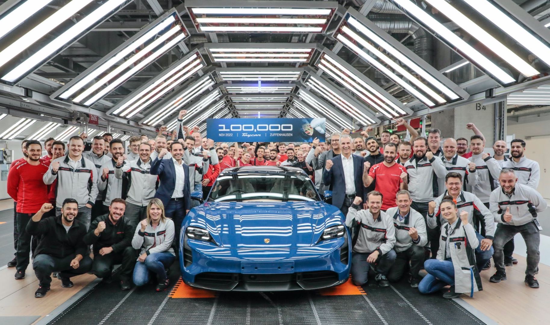 Porsche Taycan production hits 100,000 units milestone