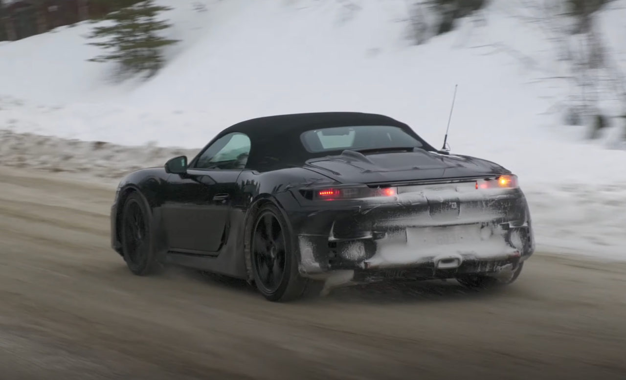 2025 Porsche Boxster ‘983’ prototype spied with full electric power (video) PerformanceDrive